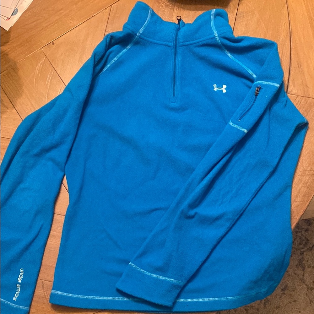 Under Armour Blue Zip Up  Performance Fit Fleece